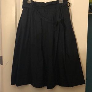 Navy high waisted skirt